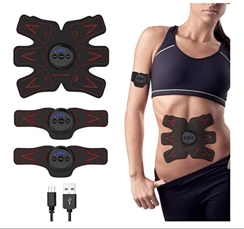 Estimulador Muscular ABS y tóner, los músculos del cinturón Abdominal, el EMS MuscleTrainer Oficina en casa aparatos de Ejercicios for el Abdomen del te/Brazo/Pierna de Entrenamiento M? Hombres o