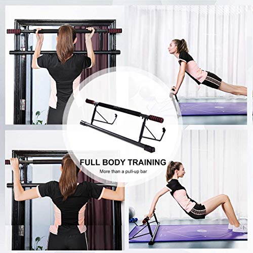 Estleys Barra plegable de dominadas para puerta de entrada, barras de dominadas para marcos de puertas sin tornillos/taladrar, entrenamiento para gimnasio en casa