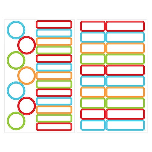ETIKIDS 40 Etiquetas adhesivas laminadas personalizables multiusos (color) para la guardería y colegio.