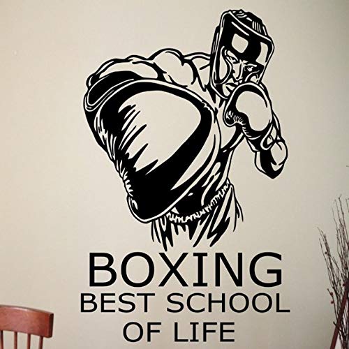 Etiqueta De La Pared, Boxeo Luchador Deportes Pegatinas De Pared Deportes Atletismo Sanda Boxeo Gimnasio Fitness Club Decorativo Pegatinas De Pared 40X52 Cm