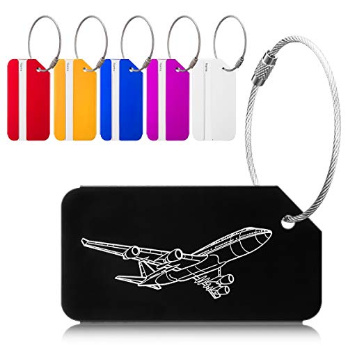 Etiquetas Maletas Viaje Luggage ID Tag para Maletas Equipaje Mochilas Bolso, 6 Colores