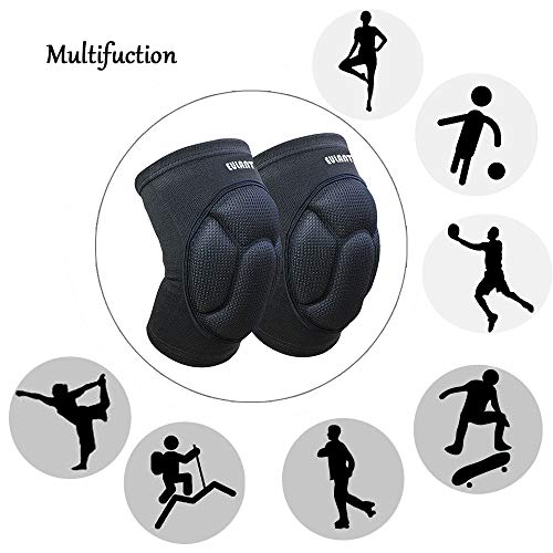 EULANT Rodilleras de Protección Esponja Gruesa, Rodilleras para Voleibol 1 Par, Sport Knee Pad, Proteccion para Rodillas para el Fútbol Voleibol Ciclismo Deportes, L