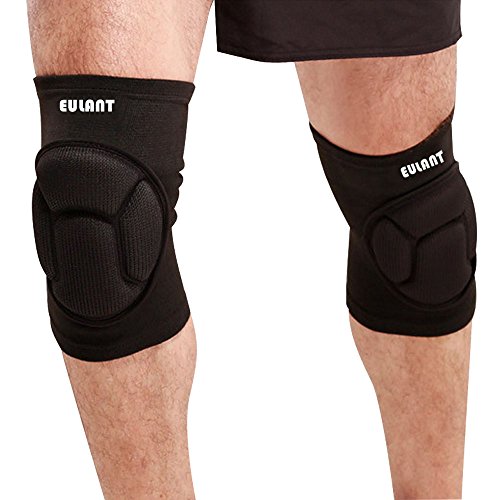 EULANT Rodilleras de Protección Esponja Gruesa, Rodilleras para Voleibol 1 Par, Sport Knee Pad, Proteccion para Rodillas para el Fútbol Voleibol Ciclismo Deportes, L