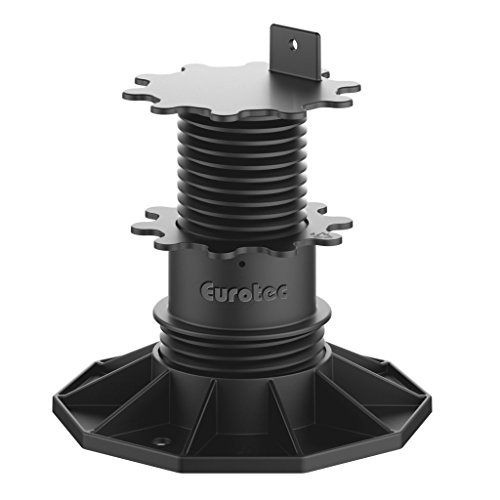 Eurotec "Eco L" Pedestal ajustable (de 6,5 hasta 13 cm) para suelo de terraza, Paquete de 20