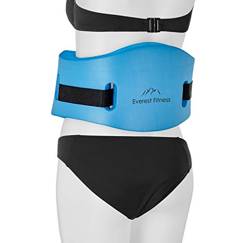 EVEREST FITNESS cinturón de Aquajogging para Deportes acuáticos y Entrenamiento en la Piscina, un Dispositivo de flotación Seguro, hasta 100 kg de Peso Corporal, universalmente Ajustable, de Espuma