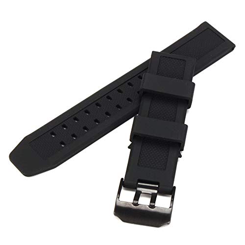 ExcLent Correa De Reloj De Pulsera De Goma De Repuesto Para Luminox 23Mm Fp. L.Es W/Buckle - Negro