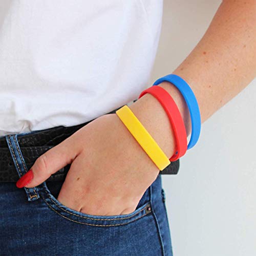 ExeQianming 10 pulseras de silicona para hombres y mujeres, decoración de fiestas deportivas, multicolor