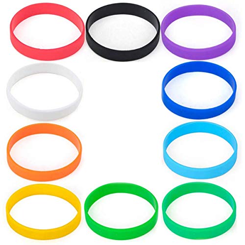 ExeQianming 10 pulseras de silicona para hombres y mujeres, decoración de fiestas deportivas, multicolor