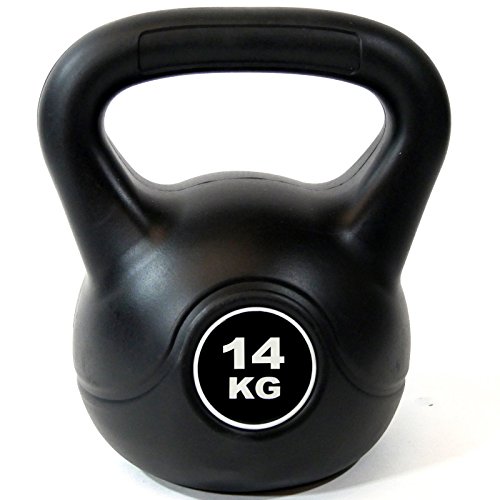 EXTREME FITNESS® - Pesa rusa de vinilo para entrenamiento en casa, gimnasio, entrenamiento, 2 – 24 kg, color negro, tamaño 12 kg
