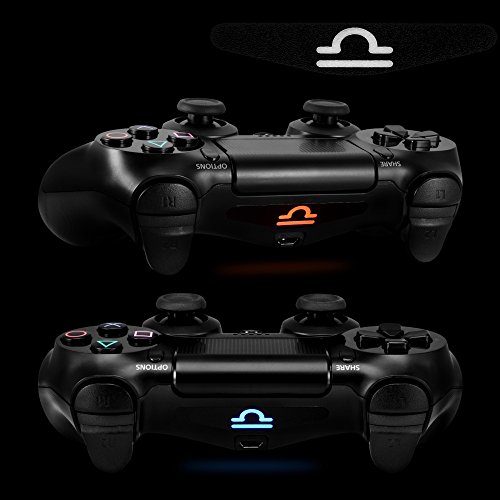 eXtremeRate 30 Piezas/Set Adhesivo para la Barra de luz Mando PS4 Vinilo Pegatinas Calcomanías Skins Stickers de la Barra Luminosa para Controlador Playstation 4 PS4 Pro Slim Original(Modelo-45)