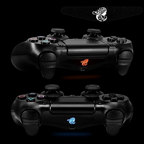 eXtremeRate 30 Piezas/Set Adhesivo para la Barra de luz Mando PS4 Vinilo Pegatinas Calcomanías Skins Stickers de la Barra Luminosa para Controlador Playstation 4 PS4 Pro Slim Original(Modelo-45)