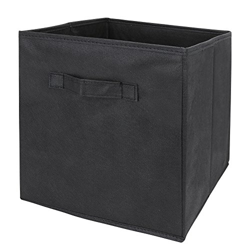 EZOWare Organizador, Caja de Almacenaje con 6 pcs, Set de 6 Cajas de Juguetes, Caja de Tela para Almacenaje, Negra