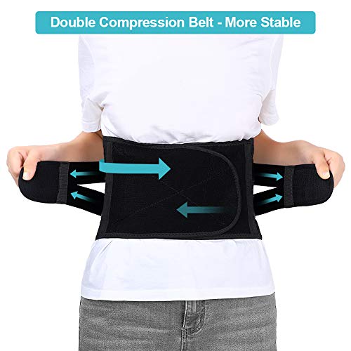 Faja Lumbar para la Espalda, Cinturon Lumbar Ajustable con Bandas de Soporte de Aluminio, Soporte Lumbar para Hombre y Mujer, Alivio del Dolor de la Ciática y Prevención de Lesiones