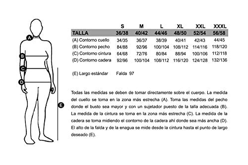 Falda regional, típica tradicional. Mod. Chantada.