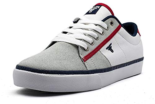 Fallen Bomber. Zapatilla de Skate. Hombre (44 EU, White/Red/Blue)