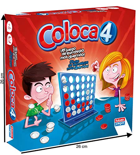 Falomir- Coloca 4 Juego de Mesa, Multicolor, única (646469)