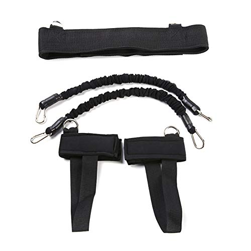 fan pin dian zi 5Pcs / Set Correas de Ejercicio Unisex Bandas de Resistencia Salto Pierna Fuerza Agilidad Entrenador Correa para Entrenamiento Entrenamiento Glúteos Negro