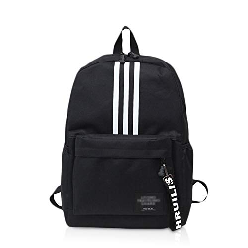 FANDARE Unisexo Mochila Bolsa de Escuela Hombres/Mujeres School Bag Adolescente Mochila Niña/Niño Viaje Mochilas Camping Daypack Poliéster Negro