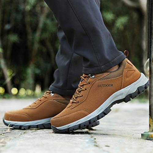 Fannyfuny Hombres Zapatillas Deportivas de Transpirables Casuales Zapatos Sneakers Gimnasio Zapatillas Ligeros Respirable Al Aire Libre High-Top Asfalto Antideslizante de Montañismo