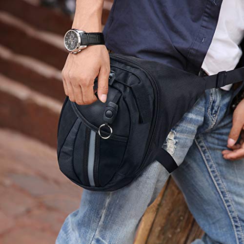 Fansport Bolso para Piernas, Fanny Waist Pack Carreras de Motos Cintura Bolso de Cintura para IR de Excursión