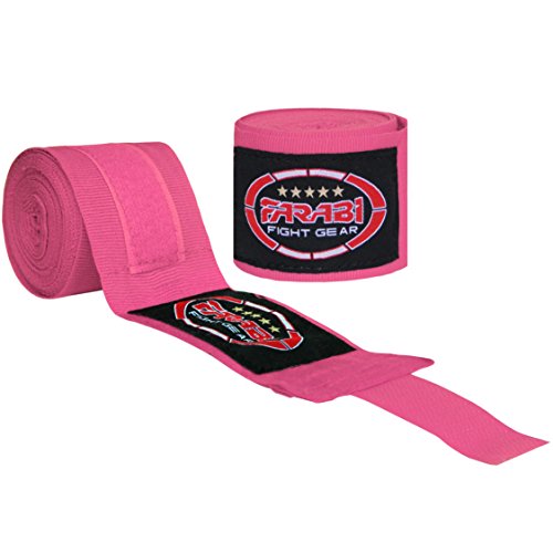 Farabi Kids Boxing Hand wraps 2.5 Meters Hand Wraps (Pink)