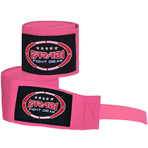 Farabi Kids Boxing Hand wraps 2.5 Meters Hand Wraps (Pink)