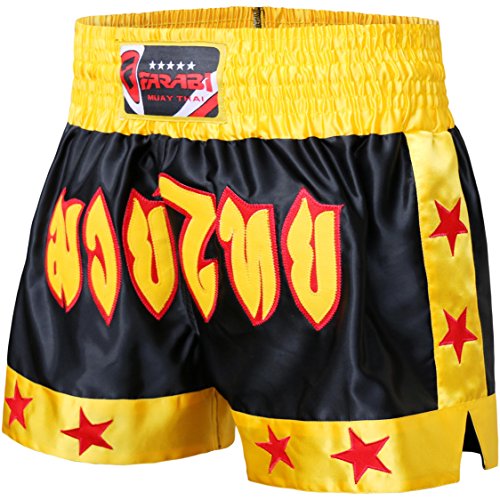 Farabi Muay Thai Short Kickboxing MMA Mix Martial Arts Training Short Boxing Trunk (S)