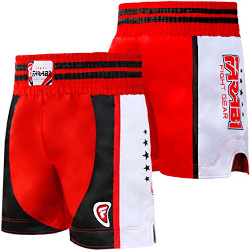 FARABI - Pantalones cortos de combate para boxeo MMA Muay Thai