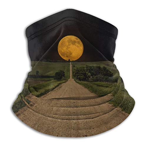 Farm Road To The Moon - Abrigo de forro polar para el cuello y el cuello, cómodo y cálido, máscara de invierno para clima frío e invierno deportes al aire libre