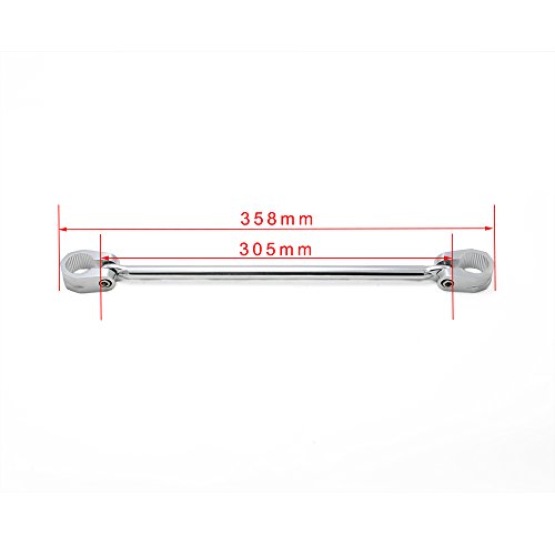 Fast Pro Barra de equilibrio universal de aluminio para manillar de motocicleta, 22 mm, ajustable, de titanio