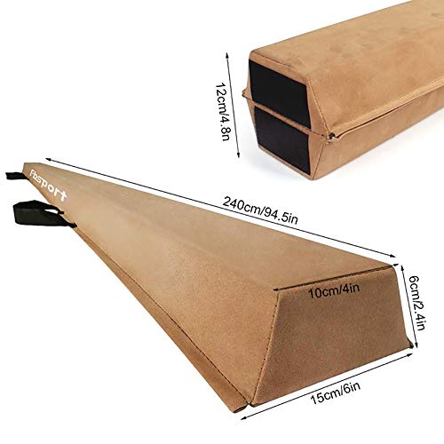 FBSPORT Equilibrio Beam de Gimnasia, 240 cm Balance Beam de Plegable, Barra de Equilibrio de Gimnasia para niños, Haz de Gimnasia