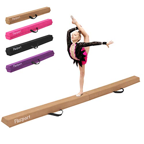 FBSPORT Equilibrio Beam de Gimnasia, 240 cm Balance Beam de Plegable, Barra de Equilibrio de Gimnasia para niños, Haz de Gimnasia