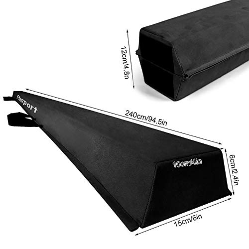 FBSPORT Equilibrio Beam de Gimnasia, 240 cm Balance Beam de Plegable, Barra de Equilibrio de Gimnasia para niños, Haz de Gimnasia para Entrenamiento, práctica