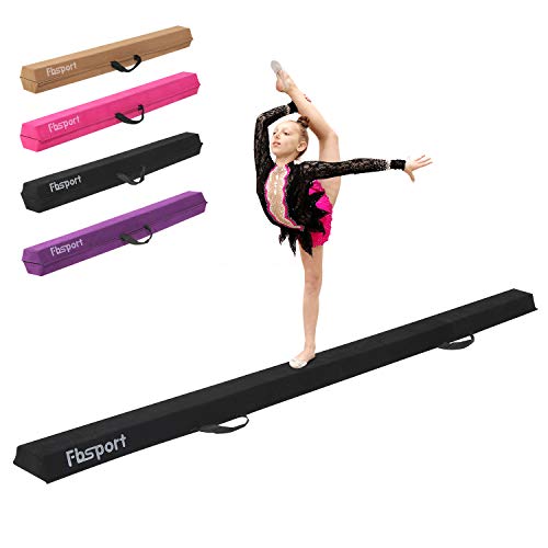 FBSPORT Equilibrio Beam de Gimnasia, 240 cm Balance Beam de Plegable, Barra de Equilibrio de Gimnasia para niños, Haz de Gimnasia para Entrenamiento, práctica