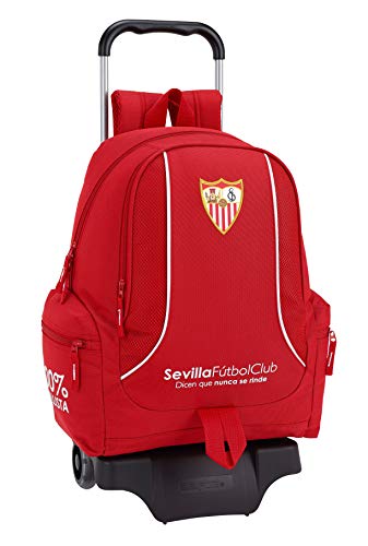 F.C. Sevilla 611856313 2018 Mochila Escolar, 43 cm, Rojo