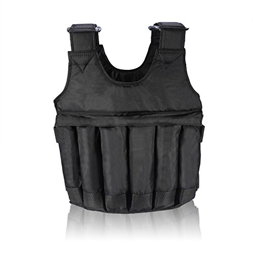 fdit ajustable Peso West gewichtete Chaleco/Chaquetas Ejercicios Entrenamiento Chaleco carga máxima 20 kg/50kg, tamaño 50kg