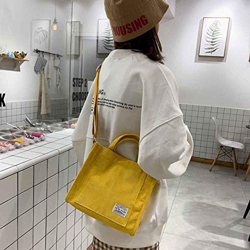 FEF Bolso de Hombro para Mujer Bolso de Lona Bolso Casual Bolso Bandolera Vintage para Mujer, Verde