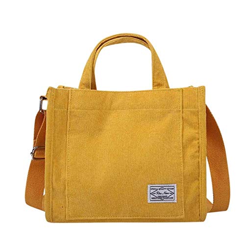FEF Bolso de Hombro para Mujer Bolso de Lona Bolso Casual Bolso Bandolera Vintage para Mujer, Verde