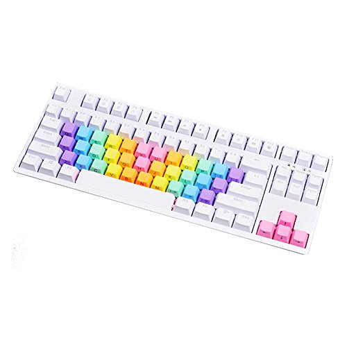 Feicuan 37 Keys Cap Cover Case ABS Colorful Replacement Keycap Universal para Teclado mecánico -Dark Color