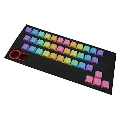 Feicuan 37 Keys Cap Cover Case ABS Colorful Replacement Keycap Universal para Teclado mecánico -Dark Color