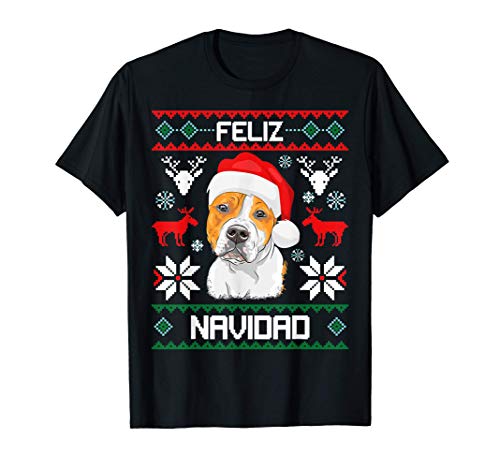 Feliz Navidad - Amstaff - Dulce perro de la Navidad Camiseta