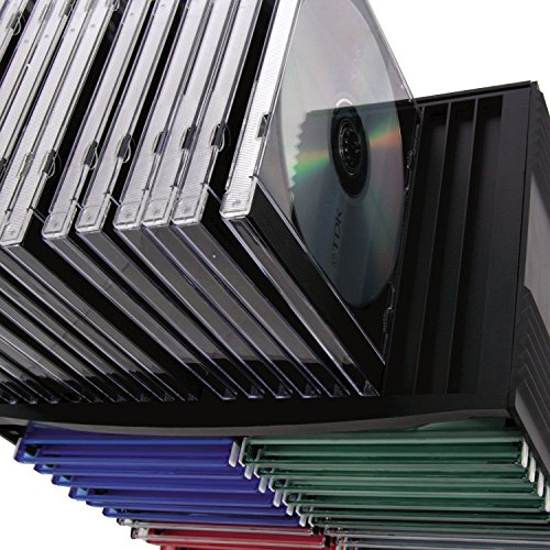 Fellowes - Soporte para CD, 26.00 x 26.50 x 16.50 cm, color negro