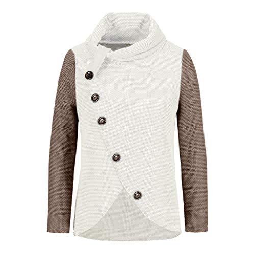 FELZ 2019 Moda Sudadera Caliente Mujer De Manga Larga Otoño e Invierno Pullover Suéter Irregular Prendas de Punto Collar de la Pila Jersey Suelto Abrigo Tallas Grandes Blusa Camisas