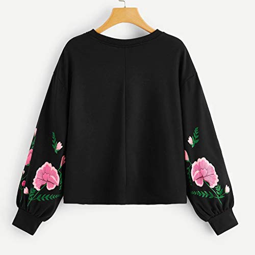 FELZ Sudadera para Mujer De Manga Larga Moda Sudadera Pullover Tops Blusa Mejor Venta Superior Sudadera de Mujer con Cuello Redondo y Estampado Floral botánico Pullover Tops