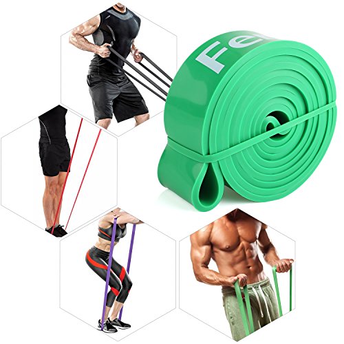 Femor 4pcs Bandas Elásticas de Fitness, con 4 Niveles de Resistencia, de Látex Natural, para Entrenamiento de Fuerza, Culturismo, Yoga, Pilates etc