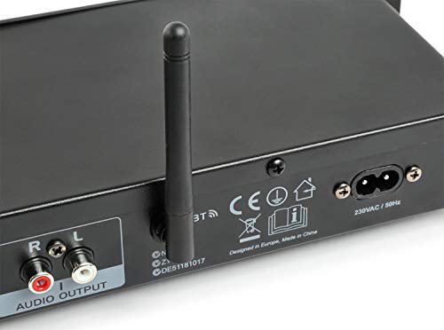 Fenton VX2USB Reproductor DJ doble (entrada USB SD, interfaz bluetooth, función de grabación) - negro