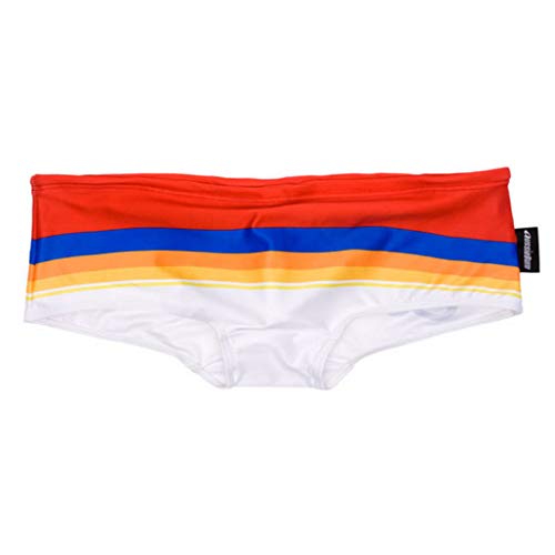 FEYTUO Bañadores de Natación Hombre Calzoncillos Cortos para Hombre Boxers Playa Surf Deportivos Corriendo Respirable Secado Rápido Trajes de Baño Estampado de Slips Tanga