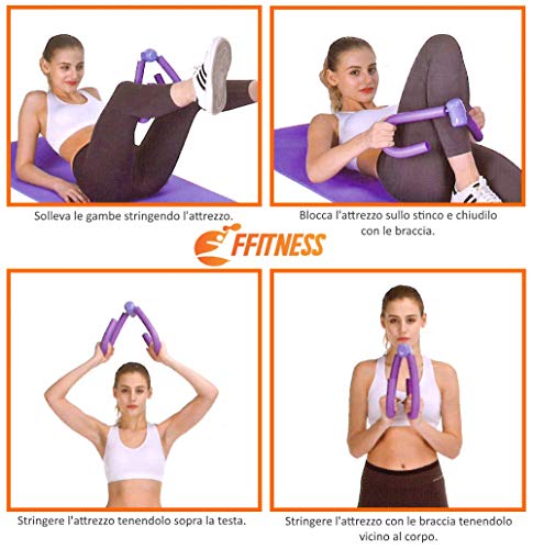 FFitness - Herramienta de gimnasia Thigh Master para entrenar las piernas y los brazos, ideal para entrenamiento en casa o en el muslo, violeta
