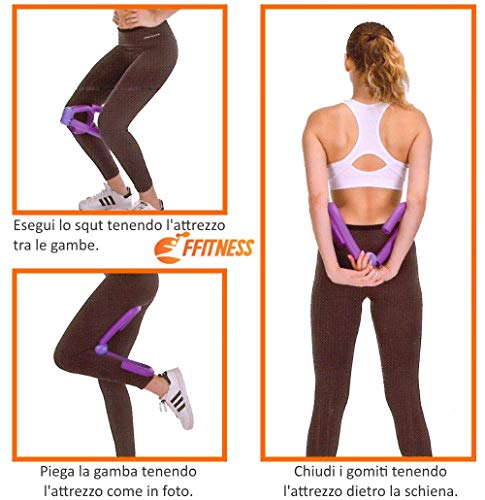 FFitness - Herramienta de gimnasia Thigh Master para entrenar las piernas y los brazos, ideal para entrenamiento en casa o en el muslo, violeta
