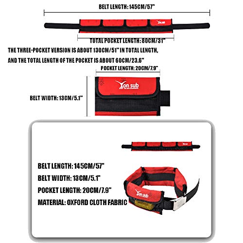 FFLLAS Buceo, CinturóN De Lastre (Bolsillo 3/4), Tela Oxford, Red De Drenaje, Resistencia A La CorrosióN, Resistencia Al Desgaste, Buceo Libre Y Pesca,Four Pockets Black